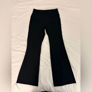 unbranded flare workout leggings with back zip pocket